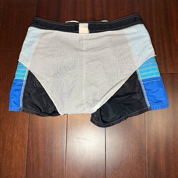 Sundek Men’s Swim Shorts – Size Small (28–30) Black with Rainbow Stripe | 8/10 - Picture 11 of 13